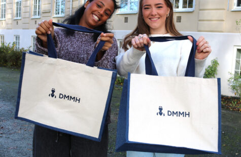 Handlenett, naturhvit og mørk blå Handlenett, naturhvit og mørk blå