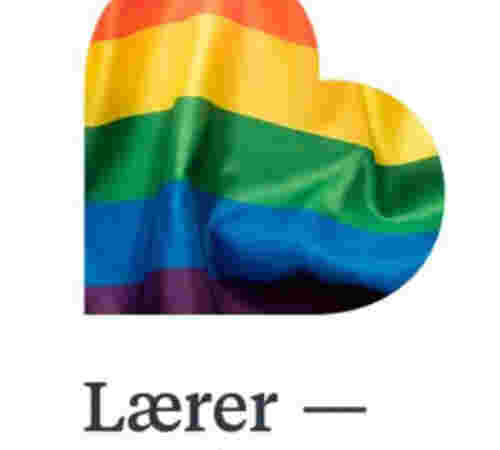 En logo med regnbue farget hjerte for lærerstudentene
