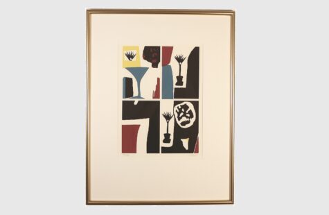 Mappen - 85 Raanes Grafikk etsning av Arnhold Dalslett 
66 x 62 cm
Plassert i korridor i mellombygg 3. etasje