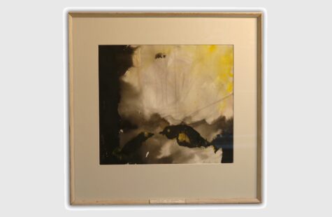 Skapelsen, 12 av 27 Abstrakt mørkt maleri av Merete Melland Hansen Skogseth.