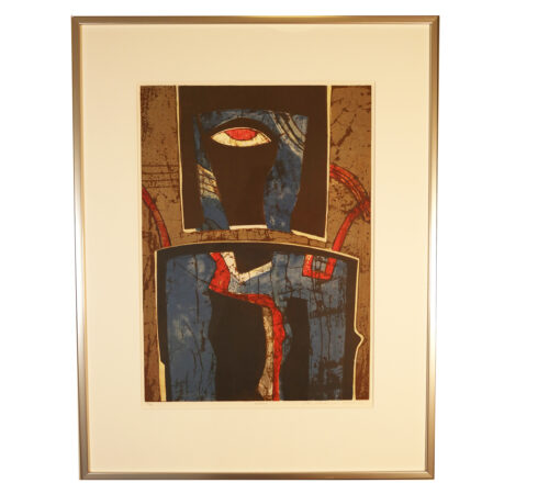 Bilde av et litografi i farger av Stig Andersen
80 x 65 cm
Plassert i korridor mellombygg 3 etasje