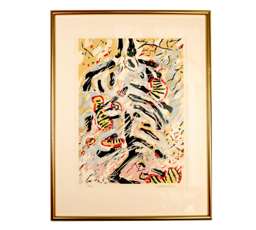 Silketrykk av Oddvar I. N. Daren (1953)
66 x 62 cm
Innkjøpt til mellombygg som utsmykning