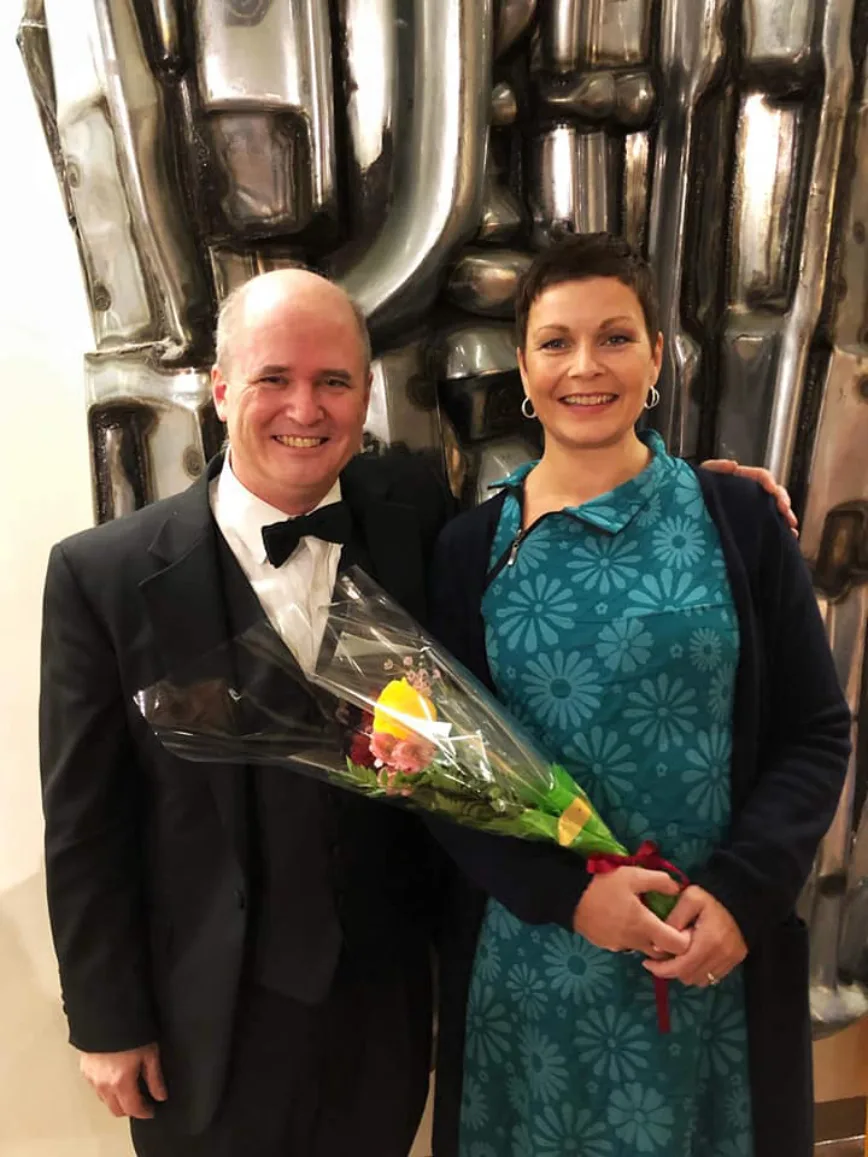 Hanne Bæverfjord, DMMH, together with Robert Isaacs, Director of choral activities at Cornell University.